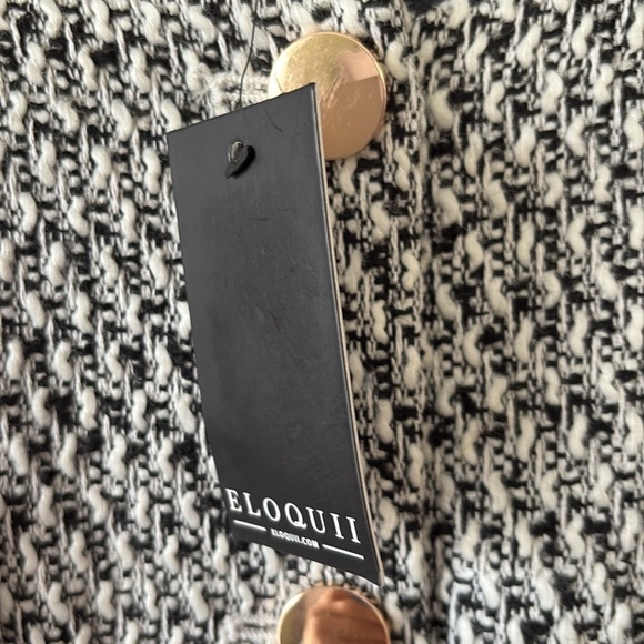Eloquii Tweed Collarless Classic Coat 22 - Picture 6 of 8